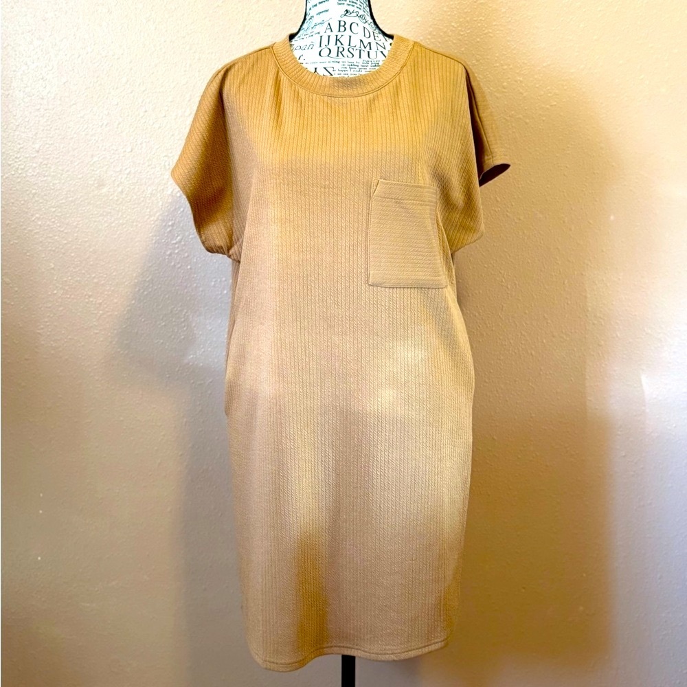 Eesome Golden Short Sleeve Dress